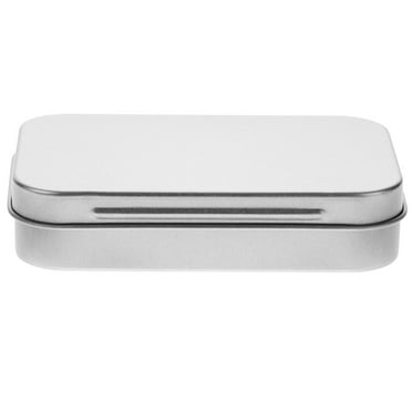 HEMOTON Metal Container with Lid Small Box 1 Set Empty Metal Candy Storage Tin