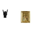 thumbnail image 1 of Estatua de gesto de roca, figuras creativas de dedos de mano, marco de fotos de resina, soporte para tarjetas de fotos, material de resina delicado, a, 1 of 8