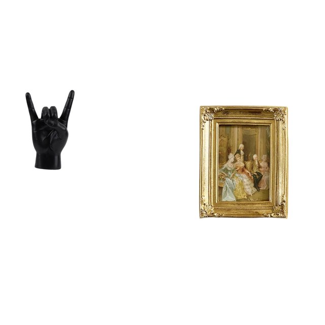 Estatua de gesto de roca, figuras creativas de dedos de mano, marco de fotos de resina, soporte para tarjetas de fotos, material de resina delicado, a