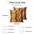 thumbnail image 3 of Waterproof Throw Pillow Covers Set of 2, 20x20 Inch Burnt Orange Ombre Decorative Pillowcases Outdoor Pillow Slip Cushion Covers Set for Couch Tent Abstract Art Moire Ocean Waves, 3 of 7
