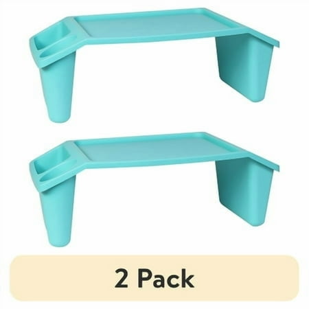 (2 pack) Everything Mary Lap Desk, Teal 17.9" Storage Lap Desk
