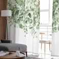 thumbnail image 4 of Sheer Curtains 108 inches Long, Spring Botanical Green Eucalyptus Leaves Light Filtering Sheer Window Curtains Rod Pocket Voile Drapes for Bedroom Living Room, 52"W x 108"L 2 Panels, 4 of 7
