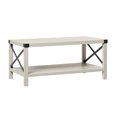 thumbnail image 4 of Walker Edison Magnolia Metal X Coffee Table, Stone Grey, 4 of 9