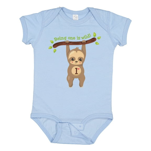 Inktastic Cute Sloth 1st Birthday Boys or Girls Baby Bodysuit