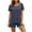 Dark Gray, variant on Antinious Women Solid Crewneck Short Sleeve Night Shirts Elastic Waist Sleep Shorts Versatile Pajama Set