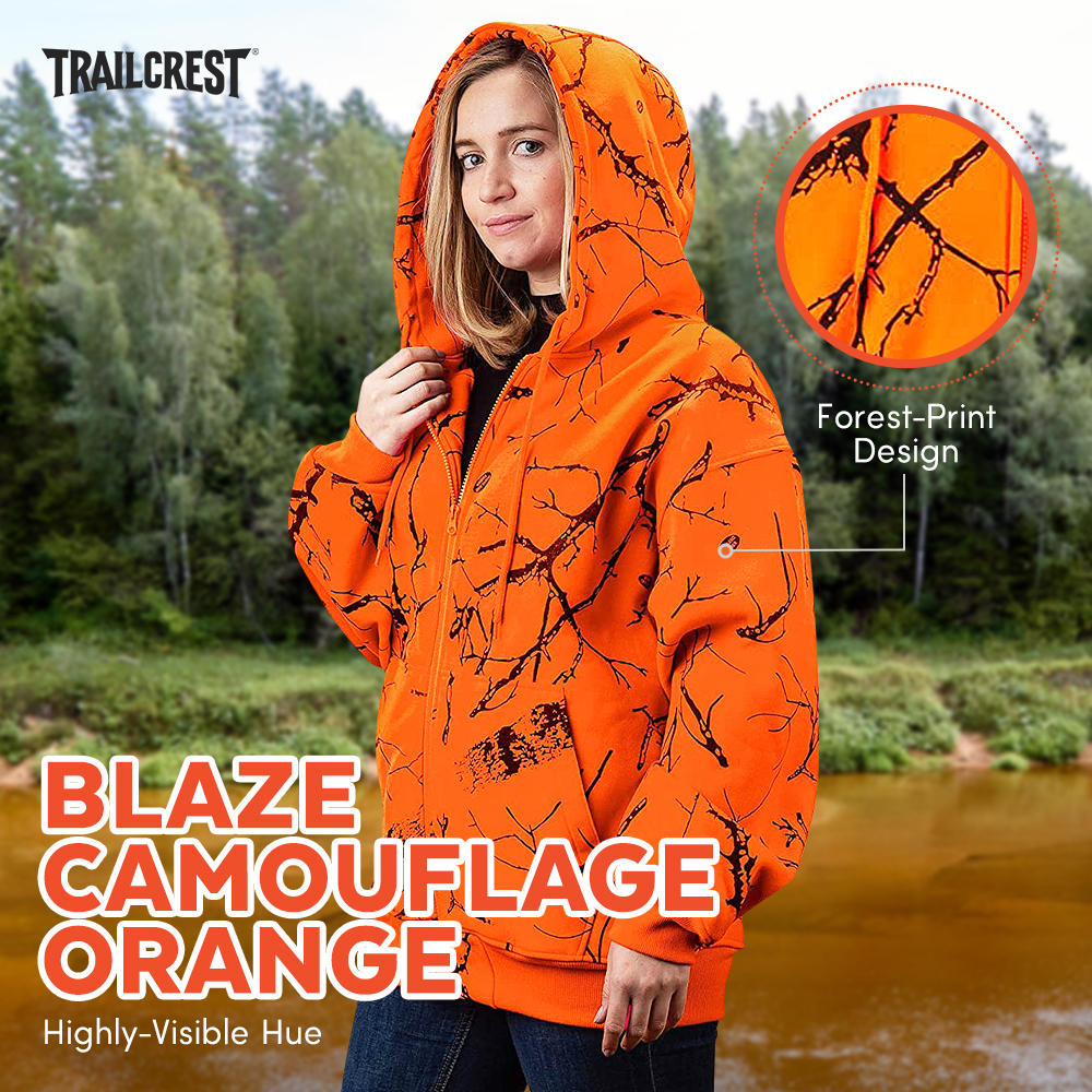Blaze orange camo hoodie best sale