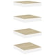 thumbnail image 1 of Estantes Flotantes para Pared Casafoyer 4 piezas Roble/Blanco 23x23.5x4 cm MDF, 1 of 4
