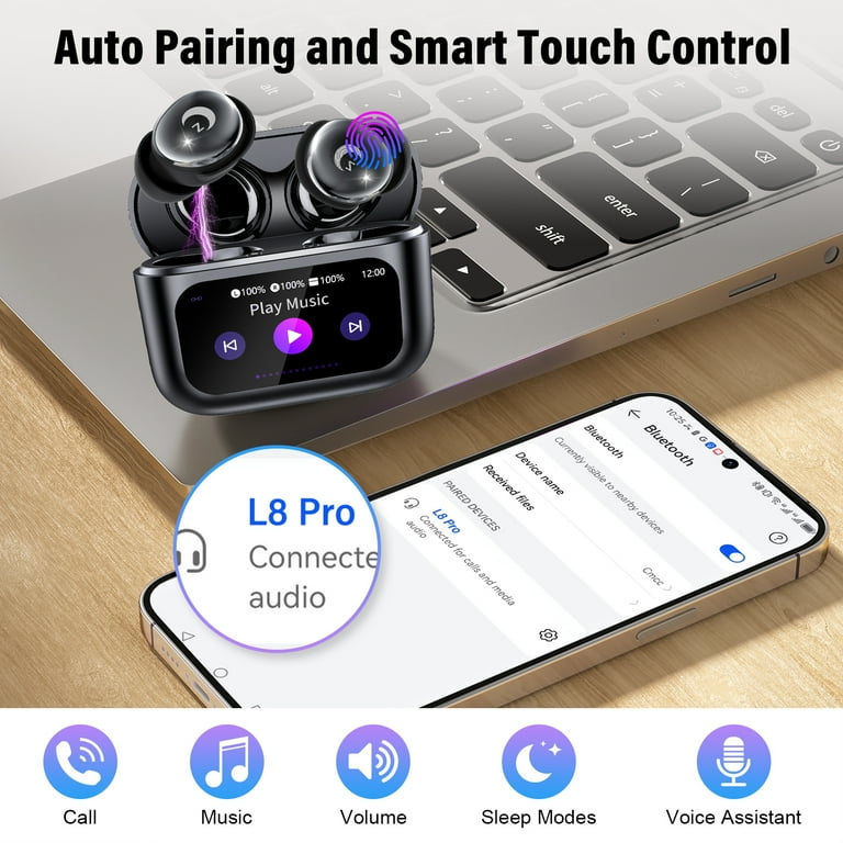 Ooqe Pro X9 Draadloze Oordopjes – Noise Cancelling Oortjes – 80 uur batterijduur - Electronica Ooqe Pro X9 Draadloze Oordopjes – Noise Cancelling Oortjes – 80 uur batterijduur - Electronica