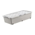 thumbnail image 3 of Organizador de almacenamiento con ruedas debajo de cama, resistente y multifuncional, con ruedas, para ropa, dormitorio, ropa de cama, zapatos y 100x50x28cm, 3 of 8