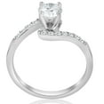 thumbnail image 2 of Empire Jewel Brilliant 1 Ct Round Cut Lab Created Diamond Engagement Ring - Stamped 14k White Gold Over Wedding Women's Ring -Engagement Bypass Diamond Ring for Gift - 30th Wedding Anniversary Gift, 2 of 6