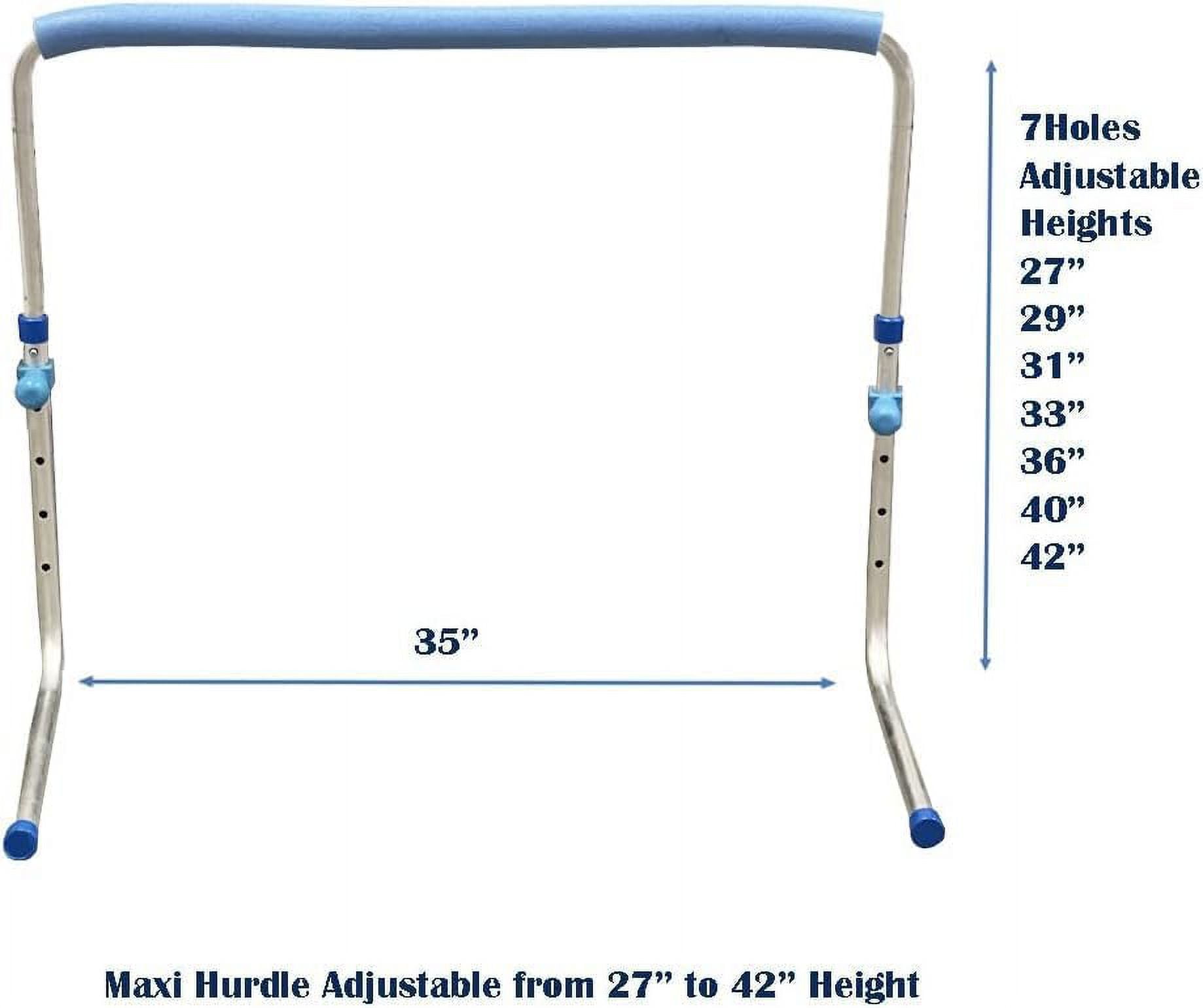 Amber Sporting Goods Enhanced Training Agility Hurdles: Premium Self-Return Aluminum Set for Track, Field, Soccer, Football - Adjustable 27" to 42" - Versatile Performance Tools (Set of 3)