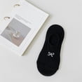 thumbnail image 1 of Zhuge 10 pares de calcetines invisibles para mujer, antideslizantes, de corte bajo, con forro invisible para uso informal y formal, suaves y elásticos, color negro, 1 of 2