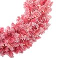 thumbnail image 3 of Northlight 36" Prelit Flocked Hot Pink Artificial Christmas Wreath - Clear Lights, 3 of 7