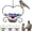 Blue, variant on Heart-Shaped Flower Bird Feeder, Outdoor Hanging Bird Bath, Handmade Metal Butterfly Bee Water Bowl, for Backyard Garden Lawn Balcony Yard Decor