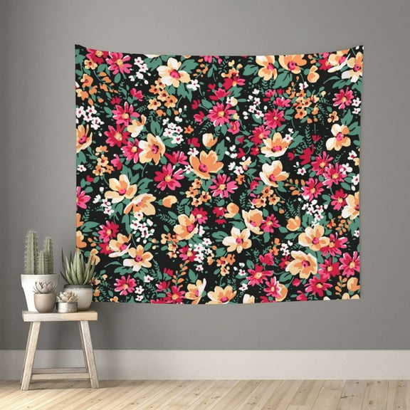 Pofeuu Many Kind Of Flowers Print Wall Tapestry Decoration Wall Hanging Tapestry 60 x 51 Inch