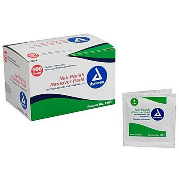 Dynarex 1501 Nail Polish Remover Pads