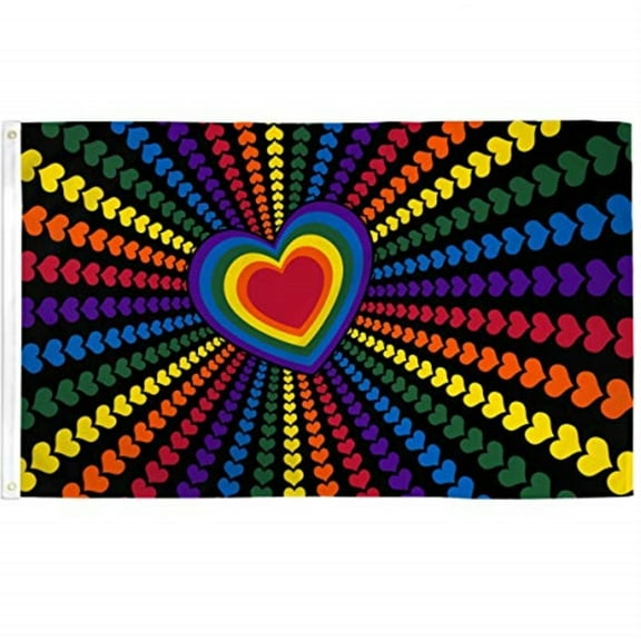 2x3 Rainbow Love Waterproof Flag Outdoor Banner Gay Pride LGBTQ Polyester New