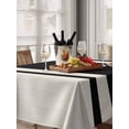 thumbnail image 6 of Black Vintage Table Cloth, Geometric Stripes Simple Lines Waterproof Tablecloth for Rectangle Tables, Reusable Washable Fabric Table Cover for Restaurant Kitchen Dining Tables 60"x84", 6 of 6