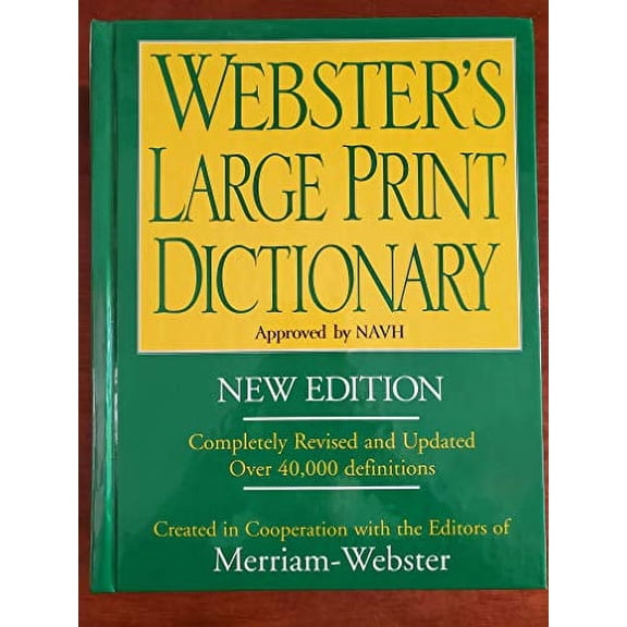 Pre-Owned Webster's Large Print Dictionary - New Edition by Lorraine Marchi (2007) Hardcover Paperback