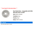 thumbnail image 2 of Rear Brake Rotor - Compatible with 2006 Mercedes-Benz CLS500, 2 of 2