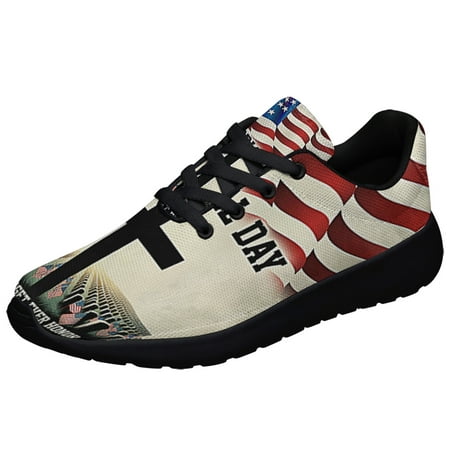

Memorial Day Never Forget Ever Honor Shoes Sneakers Black Size 11