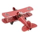 thumbnail image 4 of Modelo de avión retro, artesanía biplano vintage delicada para decoración del hogar, adorno de cafetería, color rojo, 4 of 12