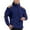 Blue, variant on Men's Fleece Jacket with Contrast Panels, Full Zip, Warm and Comfortable for Outdoor Activities, Navy Blue
