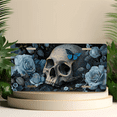 thumbnail image 4 of 1 Pcs 2D Flat License Plate Covers & Frames, Skull with Blue For Decorative Front, Waterproof For Decoration Aluminum License Plate Covers & Frames Cover For Men Women, 12" X 6", 4 of 6