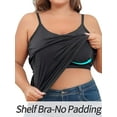 thumbnail image 3 of Charmo Plus Size Tank Tops for Womens Adjustable Strap Cotton Undershirt with Shelf Bra Casual Loose Camisole 1X-5X, 3 of 8