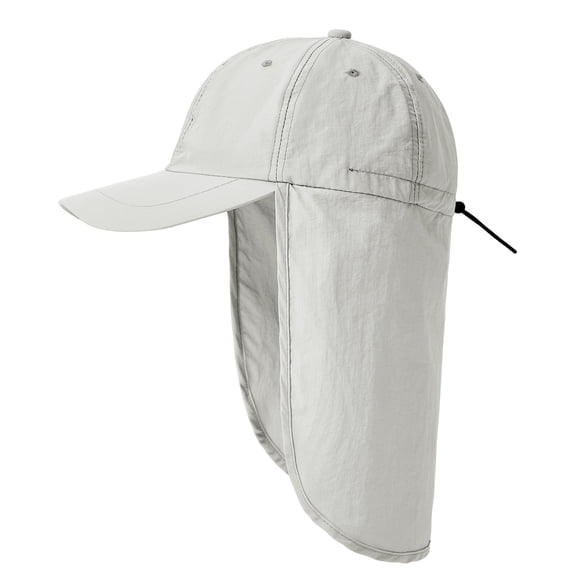 American Trends Mens Sun Hat with Neck Flap UV Protection Waterproof Fishing Hat Portable Safari Hat Light Grey