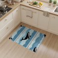 thumbnail image 2 of ODIKA Nautical Whale Ocean Wave Border Motif Marine Frame Boat Hooked Refined Non-Slip Chair-Friendly for Home Office, Hallway, Laundry Room, 2 of 7