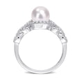 thumbnail image 4 of Everly Women's Cultured Pearl and Diamond Sterling Silver Ring, 4 of 7
