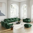 thumbnail image 4 of bokifol Canapé 4 Places et Causeuse avec Ottoman et Accoudoir Simple, Ensembles de Canapé 4 Pcs pour Salon, Canapés Sectionnels Modulaires pour Salon, Vert, 4 of 6