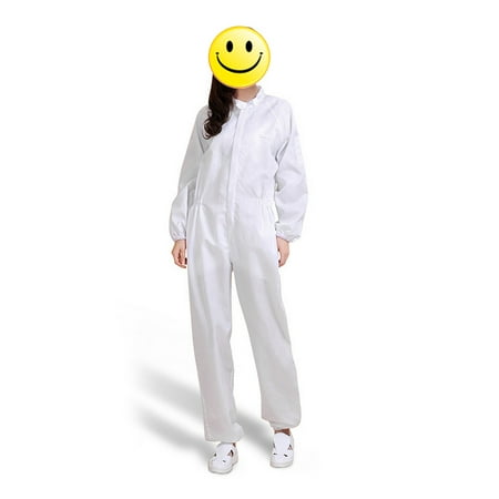 Antistatic Work Clothes Food Shop Spray Painting Workers Anti-Static Protective Suit Body Protection Dust-proof Suits(White