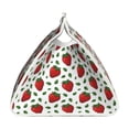 thumbnail image 3 of Naloa Strawberry Print Leather Tissue Box Cover Rectangle | Long Tissue Box Cover | Tissue Box Holder | Tissue Holder for Bathroom, 3 of 9