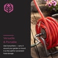 thumbnail image 3 of Yard Butler Handy Reel Easy Winding Heavy Duty Metal Garden 75’ Water Hose Reel Low Profile Portable Ground Or Wall Mount– IHR-1SLV Hammered Silver Vein, 3 of 7