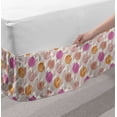 thumbnail image 2 of Floral Bed Skirt, Autumn Season Leaf Silhouettes and Watercolor Blots Illustration Art Print, Elastic Bedskirt Dust Ruffle Wrap Around for Bedding Decor, 4 Sizes, Ivory and Multicolor, by Ambesonne, 2 of 2