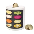 thumbnail image 3 of Vegetable Piggy Bank, Vegan Diet Theme with Corn Avocado Onion Radish Hipster Menu Healthy Lifestyle, Ceramic Coin Bank Money Box for Cash Saving, 3.6" X 3.2", Multicolor, by Ambesonne, 3 of 4