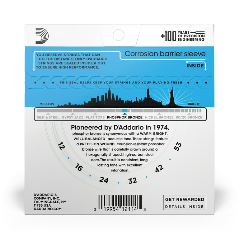D'Addario EJ16 Phosphor Bronze Acoustic Guitar Strings photo 3