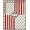 Red White Blue, Pattern 10, variant on ODIKA 8'x10' Washable Area Rug Non-Shedding, Easy Care, Striped Motif Border Independence Welcome July Patriotic Door Playful Expressive for King Size Bedroom Under Bed, Master Suite