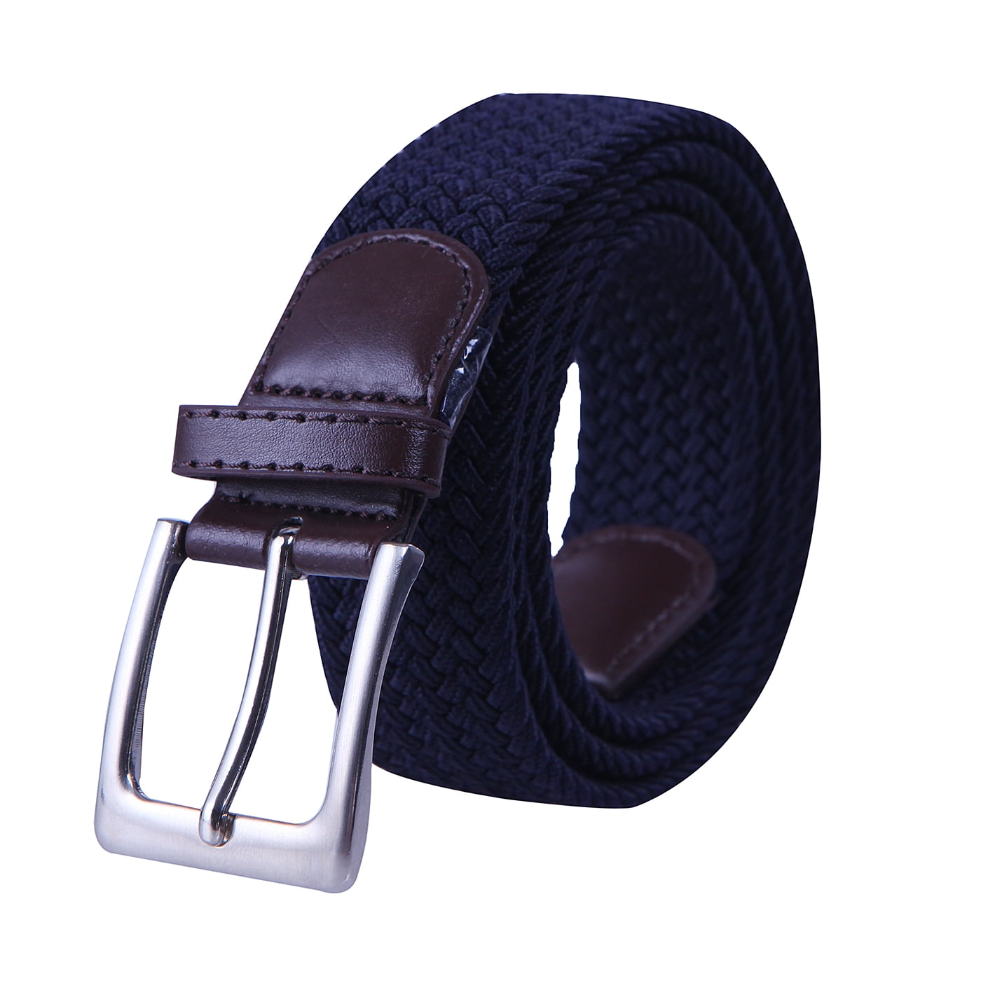 HDE - HDE Mens Elastic Braided Web Belt Woven with Leather Accents and ...