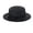 Black, variant on Boater Straw Hat for Women Wide Brim Beach Sun Hat Bow Panama Hat Fedora for Summer - Black