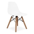 thumbnail image 2 of Aron Living 21.75" Plastic and Wood Kids Playroom Chairs in White (Set of 2), 2 of 8
