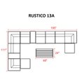 thumbnail image 3 of Rustico 13 Piece Outdoor Wicker Patio Furniture Set 13a, 3 of 7