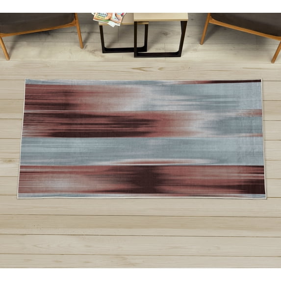 Earth Tones Decorative Rug, Abstract Modern Design Ombre Inspired Smooth Color Transitions, Quality Carpet for Bedroom Dorm and Living Room, 6 Sizes, Pale Teal, by Ambesonne