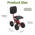 thumbnail image 4 of Lorelo Rolling Garden Work Seat, Outdoor Rolling Garden Scooter with Adjustable Seat And Backrest, Lawn Yard Stool with Wheels for Gardening, Planting, 4 of 9