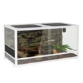 thumbnail image 1 of OiiBO Reptile Glass Terrarium, Sliding Doors with Screen Ventilation White Reptile Terrarium 36" x 18" x 18"(50 gallon), 1 of 5