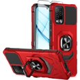 thumbnail image 2 of RIHJIN-for BLU View 5 Pro Phone Case with Tempered Glass Screen Protector,Dual Layer Shockproof Protection Case,with Ring Kickstand (Red), 2 of 4