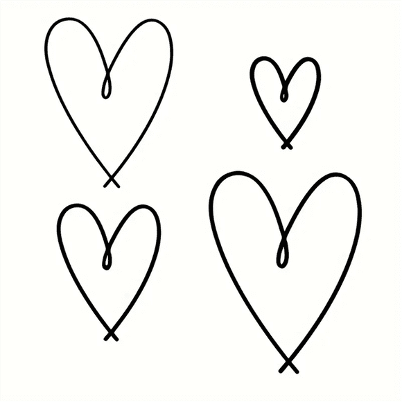 4pcs Romantic Metal Heart Wall Art Set - Exquisite Decorative Accent for Bedroom, Living Room & Gallerys Perfect Gifts