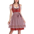 thumbnail image 1 of WILLBEST Robe en Soie pour Femmes Octoberfest Dirndl Robe Festival Traditionnel Allemand, 1 of 8